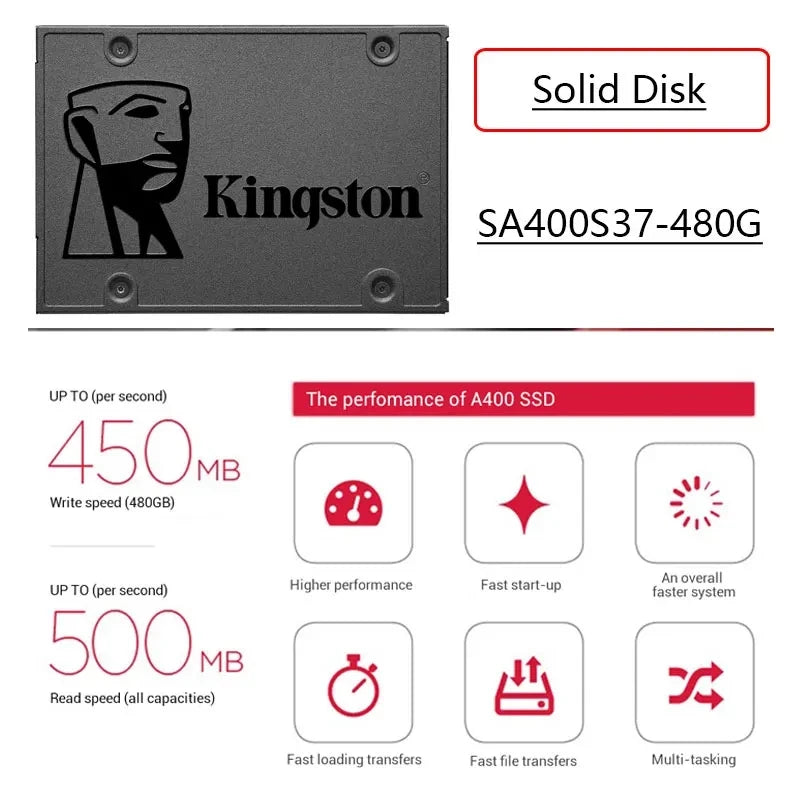 Kingston - Disco rígido SSD SATA A400 SATAIII, 2,5 polegadas, unidade de estado sólido, para notebook e PC desktop