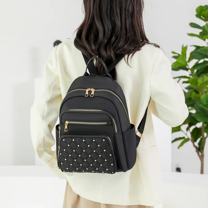 Mochila de nylon para mulheres, Bolsa de ombro, Mochila de viagem, moda feminina, alta qualidade