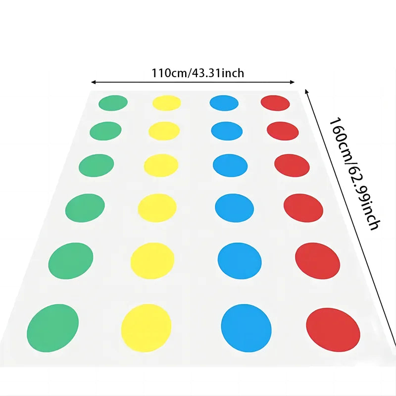 Jogo de tabuleiro Torça Move Mat para família, jogos de tabuleiro divertidos para festas engraçadas para crianças
