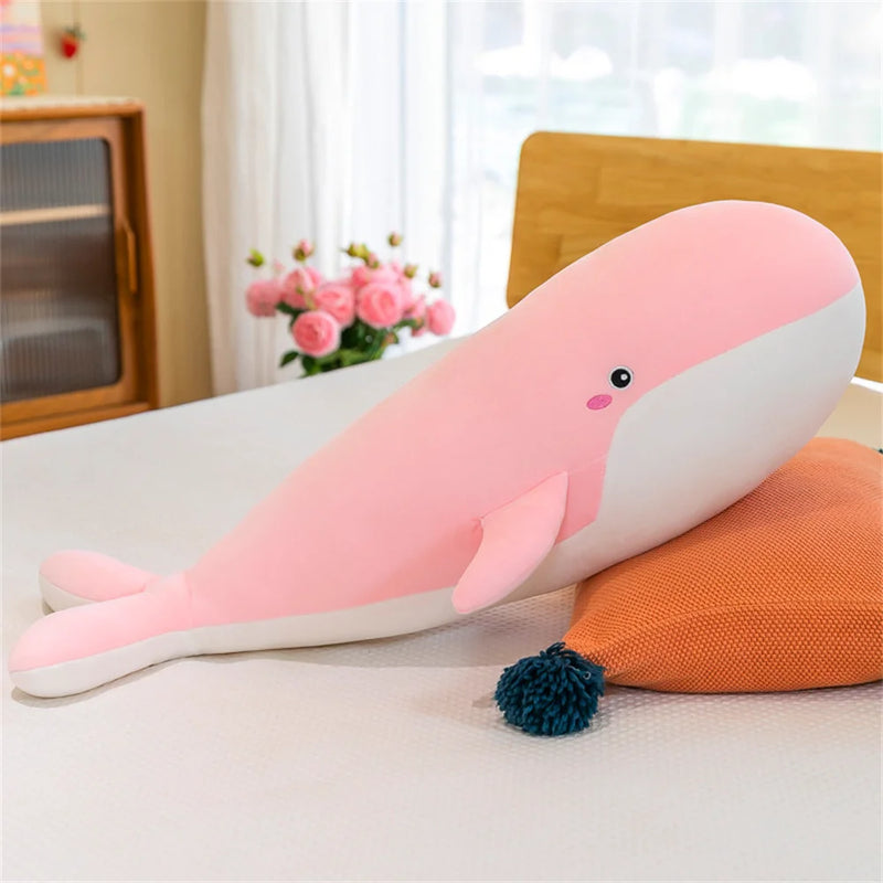 Baleia, travesseiro de pelúcia para crianças, brinquedo, meninos e meninas