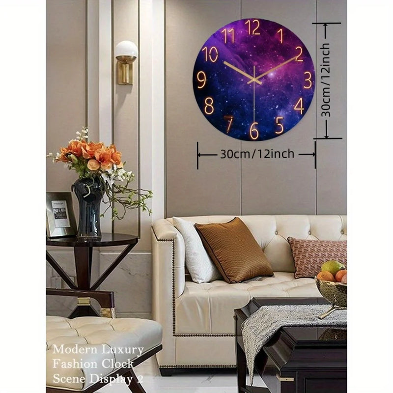 Relógio de parede de vidro nórdico moderno simplicidade decoração personalizada moda criatividade casa sala estar relógio silencioso