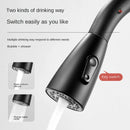 Torneira de pia de cozinha, único furo, com suporte para puxar o bico, preto