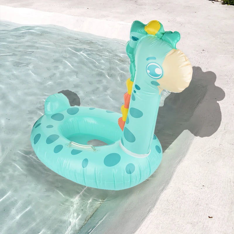 Assento de girafa para bebês, ótimo para piscina, boia inflável, suporte para aprendizado