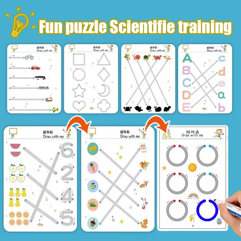 Brinquedo projetado montessori para crianças, caneta de controle de treinamento, cor forma, conjunto de jogos de matemática, atividades de aprendizagem para crianças, brinquedo educativo