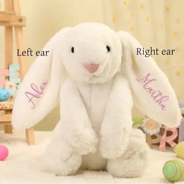 Embroidered Plush Bunny toys Personalized Child'S Name  Custom name Plush Toy Child'S First Easter boys girl kids Birthdays Gift