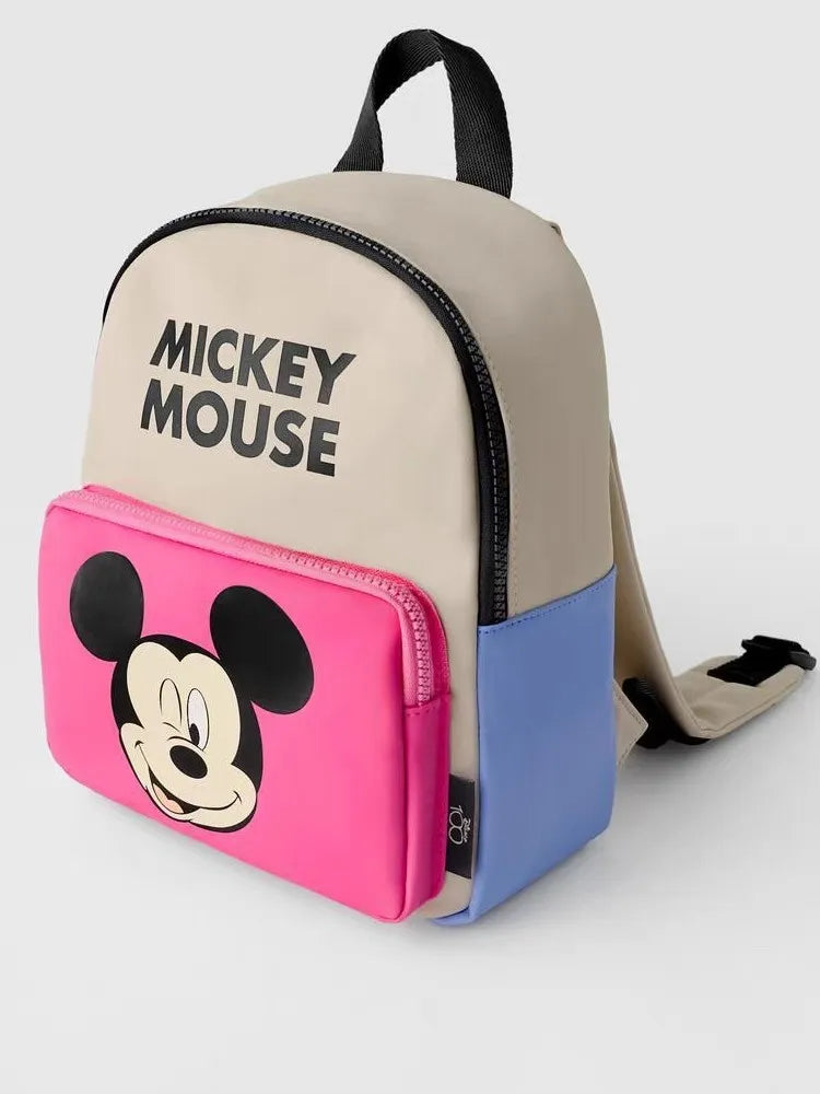 Mochila escolar da Disney - Mickey para meninos e meninas, bolsa de dois ombros para jardim de infância, mochila infantil, moda