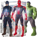 Brinquedos Action Figure para Crianças, Anime Marvel Figures, Homem-Aranha, Hulk, Iron Man, Cartoon Kids Toy, Presente de Natal, Glow Doll Hobbies, 17 cm