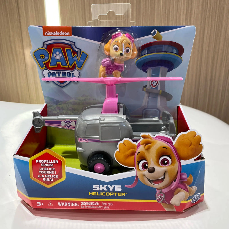 Figura de ação original da Patrulha Canina, Carro Veículo, Ryder Tracker, Perseguição Everest, Rex, Skye, Rocky, Marshall, Zuma, Brinquedo para presente de aniversário, 10 tipos
