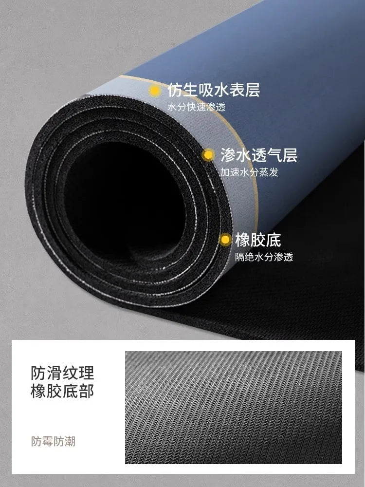 Tapete de Banheiro Super Absorvente - Antiderrapante, Secagem Rápida, Lavável, Ideal para Chuveiro, Banheira, Piso e Porta de Banheiro