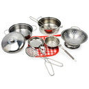 Mini aço inoxidável Cozinha Brinquedos A Play House Utensílio de Cozinha Set for Kids, Tamanho minúsculo Cozinha Educacional Experiência, Cozinha decoração de Natal