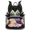 Beauty and The Beast Belle Lenticular Mini Backpack Villains Evil Queen Apple Womens Double Strap Shoulder Bag Purse