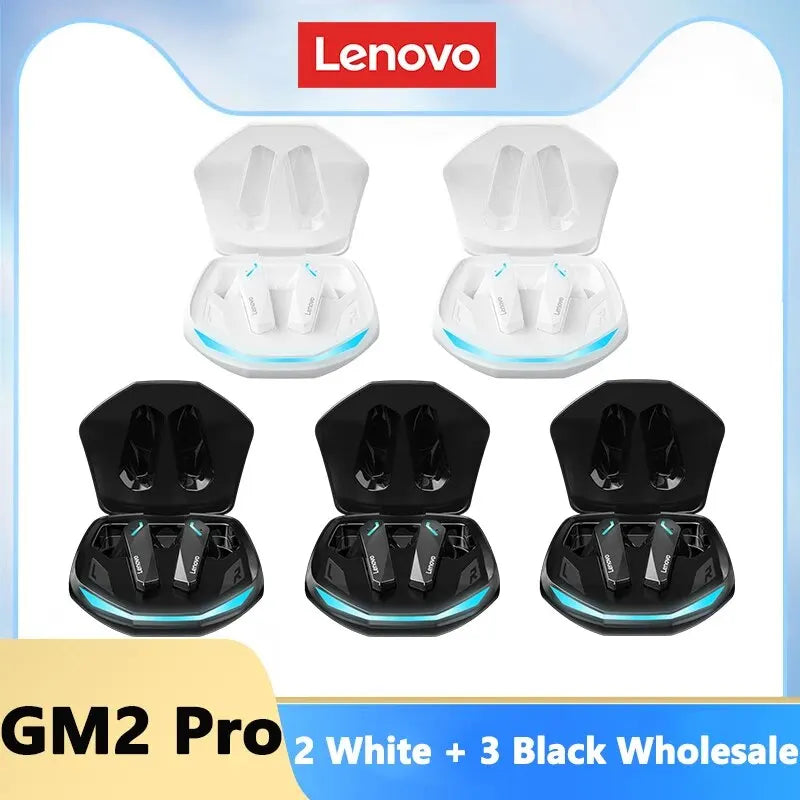 Fone de ouvido Lenovo-GM2 Pro Sem Fio In-Ear Bluetooth 5.3, Para jogos, música, Baixa Latência, Modo Duplo