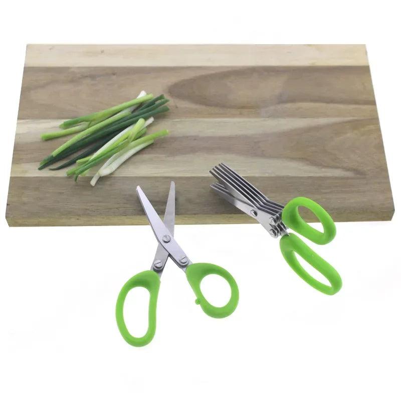 Tesoura para cortar Hortaliça, 3 / 5 camadas, Aço Inoxidável, Utilidade de cozinha, acessórios de cozinha