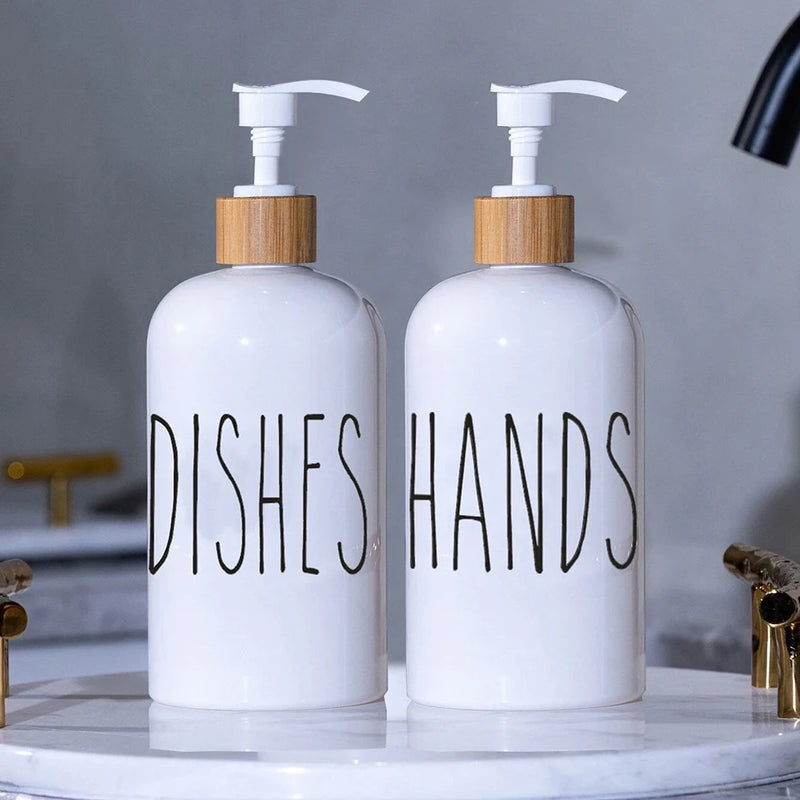 Saboneteira para Cozinha, Louça ou Mãos, Saboneteira para Banheiro, Recarregável, 500 ml / 16 oz