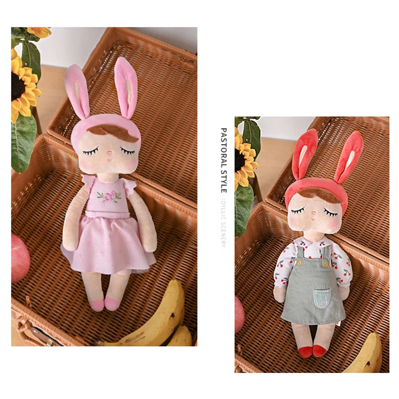 Metoo original 34cm, angela bonecas macio bonito coelho brinquedo de pelúcia chupeta crianças bonecas meninas brinquedos das crianças presente brinquedos