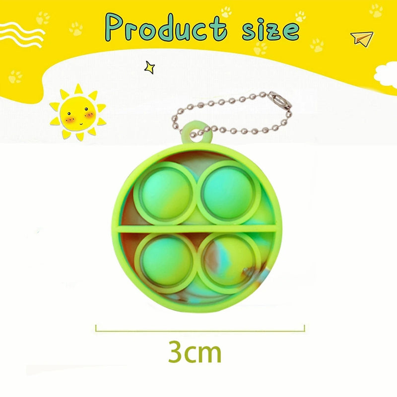 12/24 pçs mini pop fidget brinquedo pacote kit chaveiro alívio do estresse mão brinquedos festa favores brinquedo de mesa de escritório para crianças adultos brinquedos
