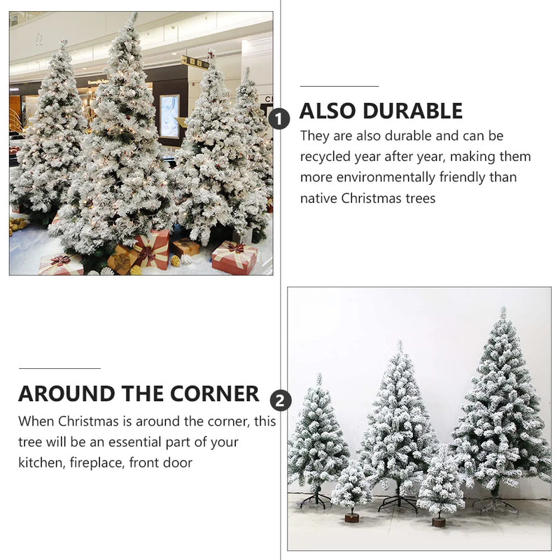 Árvore de Natal Artificial de Pinheiro Grande - Adorável e Exuberante Decoração Natalina Branca