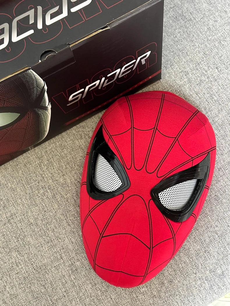 Máscara do Homem Aranha recarregável com olhos remotos, máscara móvel, decoração cosplay, brinquedos presentes, nenhum caminho para casa, luxo, novo