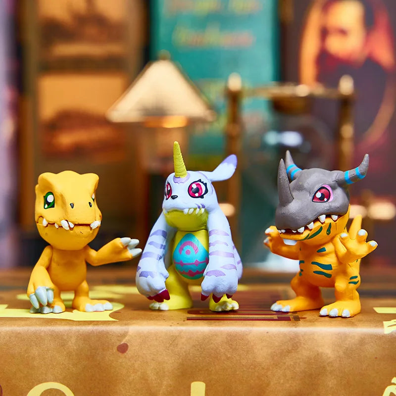Brinquedo modelo de anime de aventura Digimon, presentes de boneca, tailmon, Gomamon, Patamon, Gabum, Tentomon, Palmon, Piyomon, Agumon, 9 unidades por conjunto