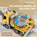 Escavadeira de Controle Remoto para Crianças, Caminhão De Mistura, Brinquedo Do Guindaste, Carro De Engenharia, Escavador, Caminhão Basculante, Presente, 2.4Ghz, 6 Canais, 1:24