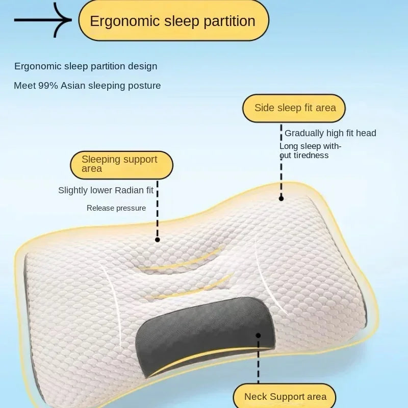 Super Almofada 3D Ergonômica para Todas As Posições De Dormir, Travesseiro Ortopédico, Proteção Para o Pescoço, Acessórios para o Sono
