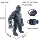 Boneca modelo Godzilla X Kong, figura de anime action, novas cores, cola suave monstro, titã, brinquedos ornamentados, 23cm