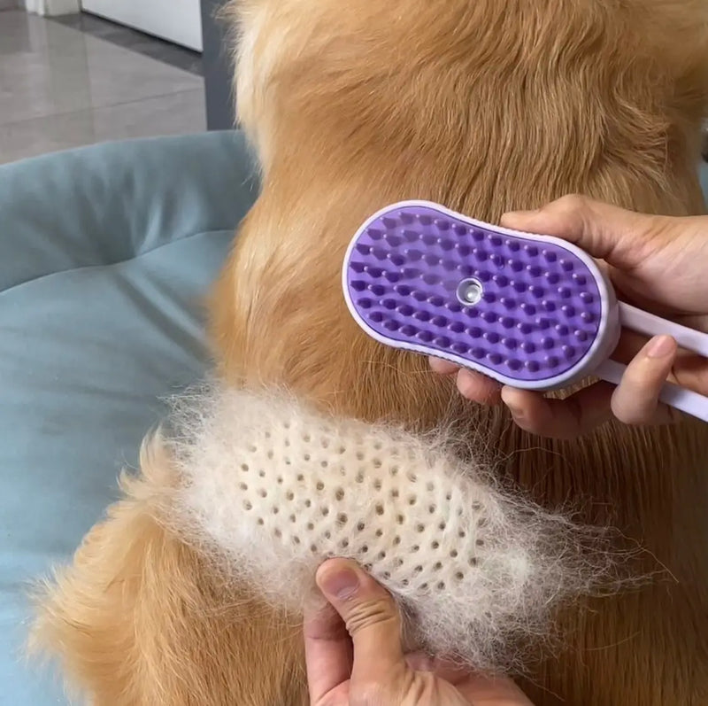 Pente Spray Elétrico para Cães e Gatos – Higiene, Massagem e Remoção de Pelos