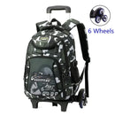 Mochila Escolar Infantil com Rodinhas para Meninos – Mochila Trolley com Rodas