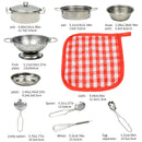 Mini aço inoxidável Cozinha Brinquedos A Play House Utensílio de Cozinha Set for Kids, Tamanho minúsculo Cozinha Educacional Experiência, Cozinha decoração de Natal