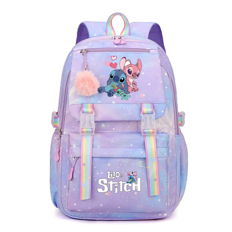 Mochila Disney Lilo & Stitch – Mochila Escolar para Meninas e Meninos, Estilo Jovem e Divertido