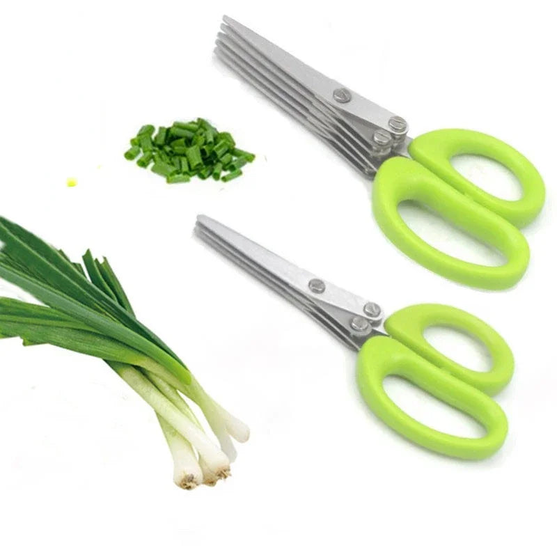 Tesoura para cortar Hortaliça, 3 / 5 camadas, Aço Inoxidável, Utilidade de cozinha, acessórios de cozinha