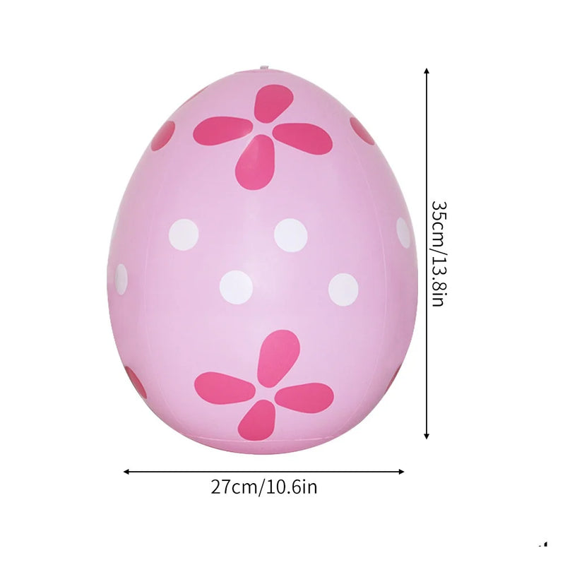Ovo Gigante Inflável de Páscoa – Decoração de PVC, 35x27cm, Para Jardim, Quintal e Festas