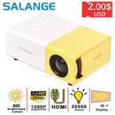 SALANGE-YG300 Pro Mini Projetor LED, Portátil, 1080P, Full HD, Áudio, HDMI, USB, Vídeo