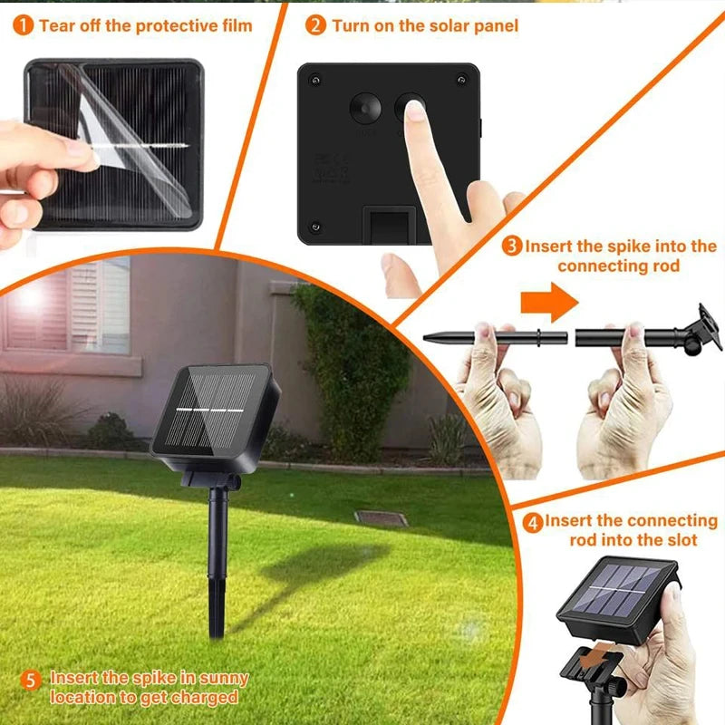 Luzes de Cristal LED, 8 modos de iluminação IP65, Luz para decoração, Decoração de jardim, 60 LEDs, 1Pc, 2Pcs
