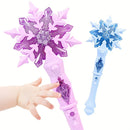 Varinhas mágicas de flocos de neve para crianças, Princess Snow Wand Toy, Cosplay, Fadas Meninas, Varinhas estendidas, Natal, Halloween, Brinquedos infantis
