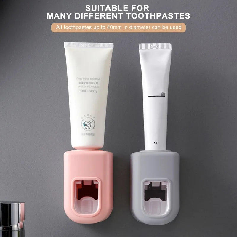 Dispensador Automático De Creme Dental, Fixado na Parede, Criativo, Impermeável, Suporte De Escova De Dentes, Acessórios Do Banheiro