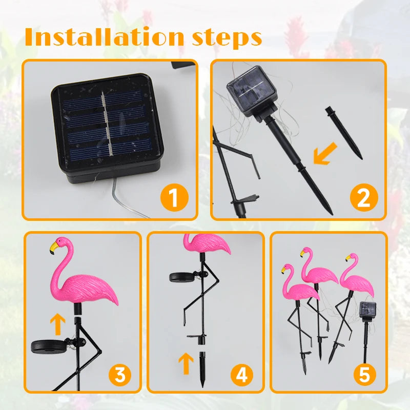 Flamingo LED, Lâmpada para exterior / jardim, à prova d'água, Decoração