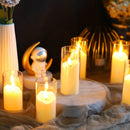 Conjunto com 6 Velas LED Sem Chama - Candelabros de Acrílico para Casamentos e Natal
