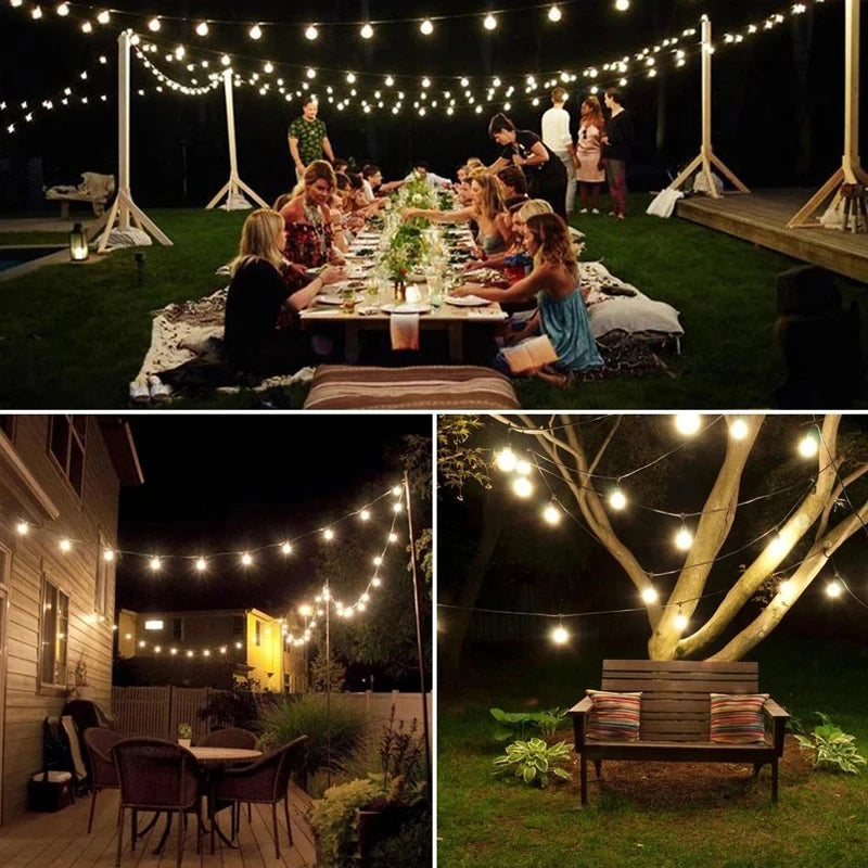 Luzes de Cristal LED, 8 modos de iluminação IP65, Luz para decoração, Decoração de jardim, 60 LEDs, 1Pc, 2Pcs