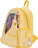Beauty and The Beast Belle Lenticular Mini Backpack Villains Evil Queen Apple Womens Double Strap Shoulder Bag Purse