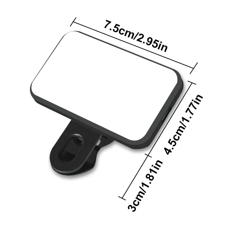 Mini Ring Light LED Recarregável – 3 Níveis de Luz para Selfie, Celular e PC