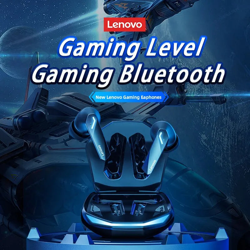 Fone de ouvido Lenovo-GM2 Pro Sem Fio In-Ear Bluetooth 5.3, Para jogos, música, Baixa Latência, Modo Duplo