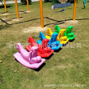 Cavalo de Balanço integrado monocromático para crianças, cavalo de madeira, presente de um ano, jardim de infância, treinamento sensorial, cavalo de balanço.