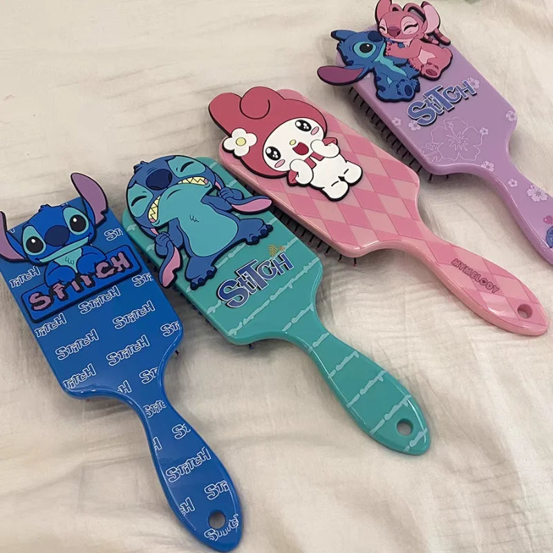 Escovas de Cabelo de Animações da Disney para Crianças, Lilo e Stitch, Mickey e Minnie Mouse, Pente, Escova de Cabelo para Meninas