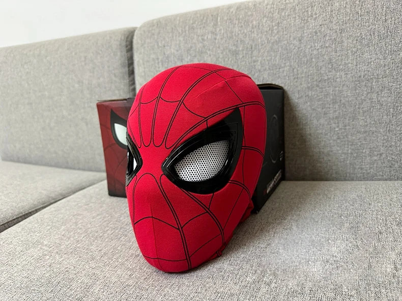 Máscara do Homem Aranha recarregável com olhos remotos, máscara móvel, decoração cosplay, brinquedos presentes, nenhum caminho para casa, luxo, novo