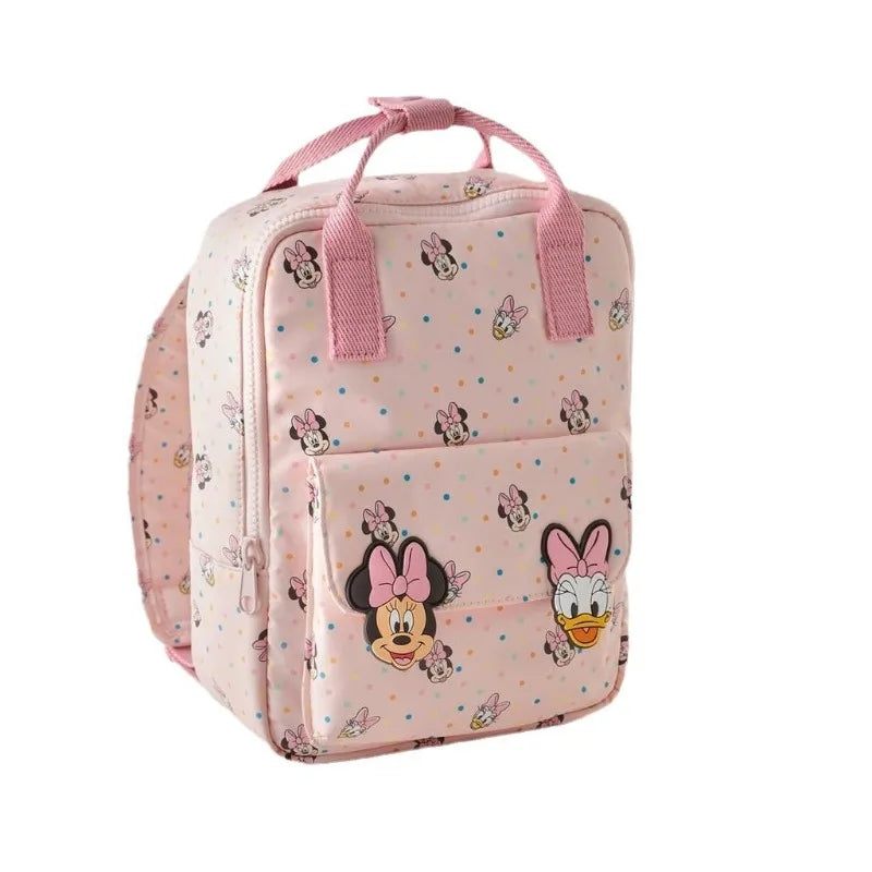 Nova mochila infantil da Disney dos desenhos animados, Minnie, mini bolsa escolar, bolsa de ombro fofa para meninos e meninas