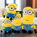 Minions filme periferia amarelo pelúcia bob stuart brinquedos de pelúcia em jeans bonecas macias travesseiro decoração crianças presente aniversário