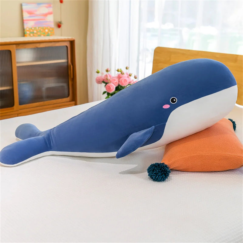 Baleia, travesseiro de pelúcia para crianças, brinquedo, meninos e meninas