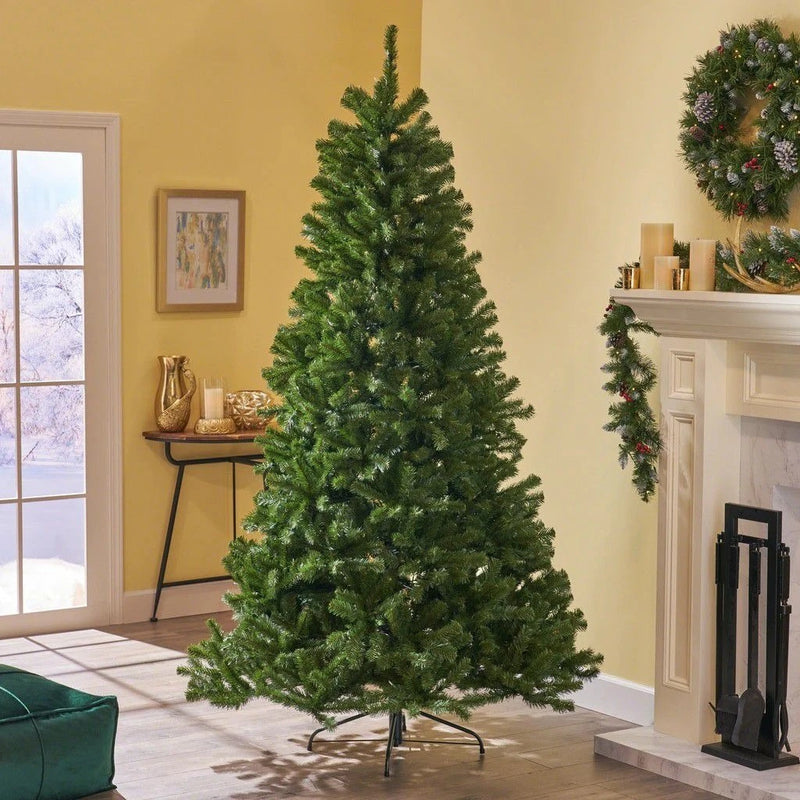 Árvore de Natal Natural 2,10m - 1200 Ramos Gigantes com Base de Ferro