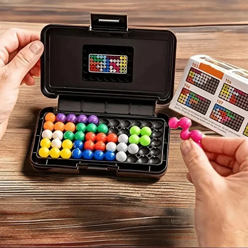 Quebra-cabeça 3D clássico para crianças, jogo de tabuleiro com pirâmide, pérolas, matemática, matemática, brinquedos montessori, presentes, quebra-cabeça, iq, 120 quebra-cabeças